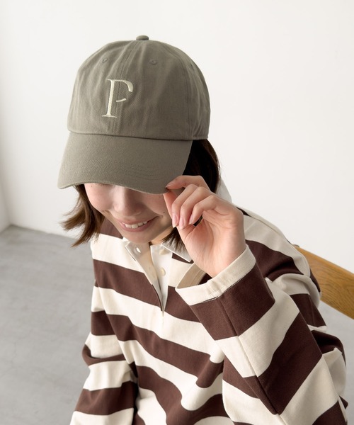 CANAL JEAN(キャナルジーン)の「Lakey Park P ロゴCAP(キャップ・レディース・ネイビー/カーキ・ONE SIZE)」の2枚目の写真