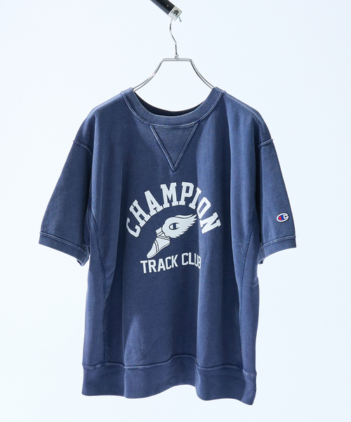 1度洗濯のみ【チャンピオン】リバースウィーブ　半袖スウェット Champion チャンピオン リバースウィーブ クルーネック 半袖
