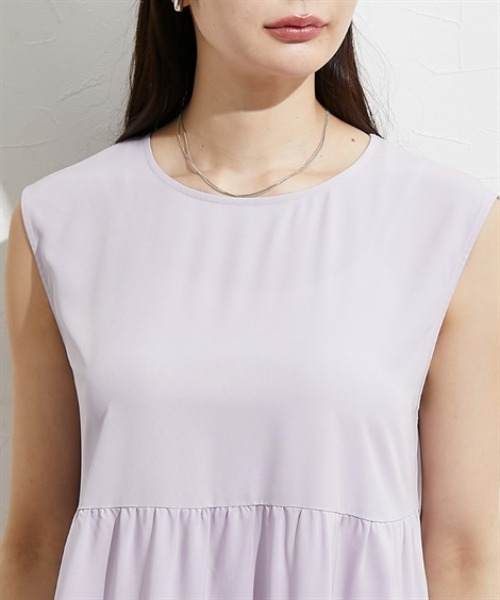 nissen（ニッセン）の「【撥水・UV付】ティアードマキシ丈ワンピース（ワンピース・レディース・ブラック/ラベンダー・M/L/LL）」の18枚目の写真