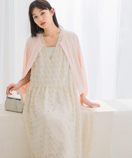 URBAN RESEARCH ROSSO WOMEN（アーバンリサーチ　ロッソ）の「ジャガードVネックワンピース（ワンピース・レディース・アイボリー/ブラック・FREE）」の18枚目の写真