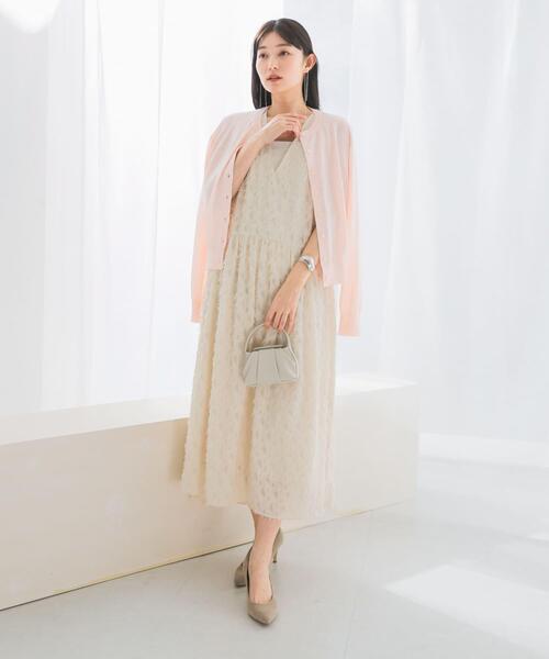 URBAN RESEARCH ROSSO WOMEN（アーバンリサーチ　ロッソ）の「ジャガードVネックワンピース（ワンピース・レディース・アイボリー/ブラック・FREE）」の21枚目の写真