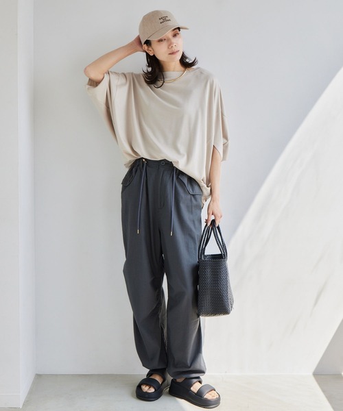 BARNYARDSTORM(バンヤードストーム)の「BARNYARDSTORM / リネンロゴキャップ(キャップ・レディース・チャコールグレー/ベージュ・FREE)」の7枚目の写真