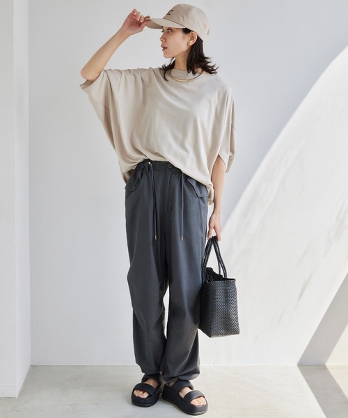 BARNYARDSTORM(バンヤードストーム)の「BARNYARDSTORM / リネンロゴキャップ(キャップ・レディース・チャコールグレー/ベージュ・FREE)」の8枚目の写真