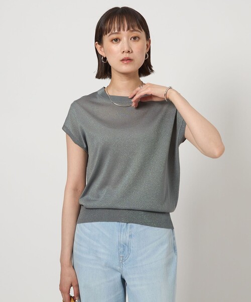 【期間限定セール】AURALEE 　フレンチスリーブニットプルオーバー　オレンジ 期間限定セール】AURALEE フレンチスリーブニットプルオーバー
