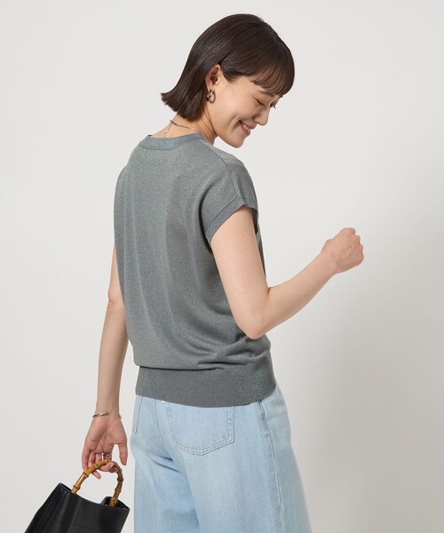 オーロララメ ロングスリーブ ニットプルオーバー H BEAUTY&YOUTH UNITED ARROWS ニット セーター 「H」オーロラ