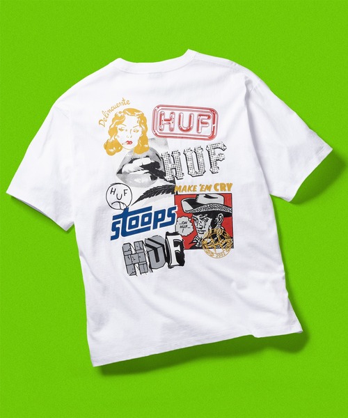 早い者勝ち 大人気 HUF MASH UP TEE グラフィックがカッコイイ MASH UP TEE（Tシャツ/カットソー）｜HUF（ハフ）のファッション
