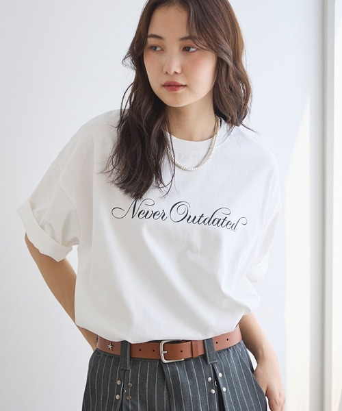 セール】《UNISEX》ミックスワイドロゴTシャツ（Tシャツ/カットソー