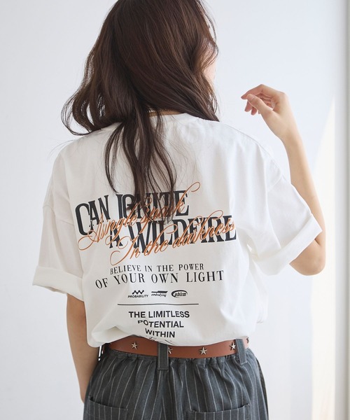 PBLIM(ページボーイリム)の「《UNISEX》ミックスワイドロゴTシャツ(Tシャツ/カットソー・レディース・オレンジ/グリーン/オフホワイト/グレー・MEDIUM/LARGE)」の21枚目の写真