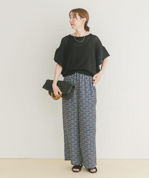 ITEMS URBANRESEARCH（アイテムズ アーバンリサーチ）の「ガライージーワイドパンツ（その他パンツ・レディース・ネイビー/ミント/ホワイト・FREE）」の5枚目の写真