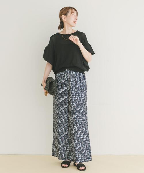 ITEMS URBANRESEARCH（アイテムズ アーバンリサーチ）の「ガライージーワイドパンツ（その他パンツ・レディース・ネイビー/ミント/ホワイト・FREE）」の6枚目の写真