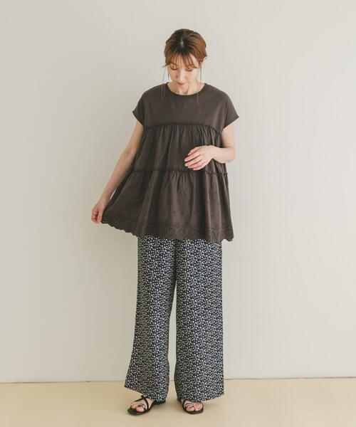 ITEMS URBANRESEARCH（アイテムズ アーバンリサーチ）の「ガライージーワイドパンツ（その他パンツ・レディース・ネイビー/ミント/ホワイト・FREE）」の9枚目の写真