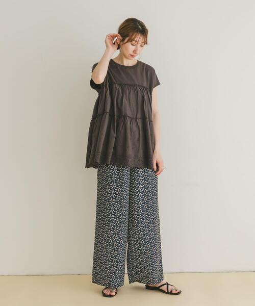 ITEMS URBANRESEARCH（アイテムズ アーバンリサーチ）の「ガライージーワイドパンツ（その他パンツ・レディース・ネイビー/ミント/ホワイト・FREE）」の10枚目の写真