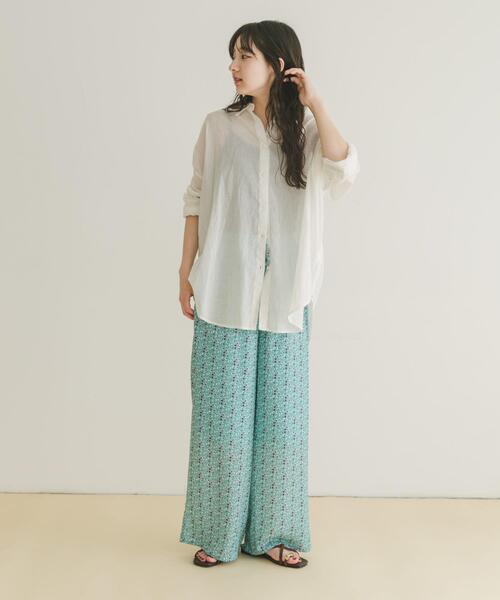 ITEMS URBANRESEARCH（アイテムズ アーバンリサーチ）の「ガライージーワイドパンツ（その他パンツ・レディース・ネイビー/ミント/ホワイト・FREE）」の19枚目の写真