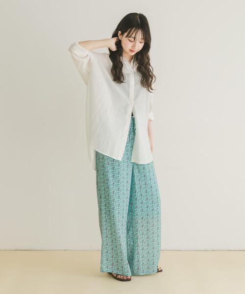 ITEMS URBANRESEARCH（アイテムズ アーバンリサーチ）の「ガライージーワイドパンツ（その他パンツ・レディース・ネイビー/ミント/ホワイト・FREE）」の20枚目の写真