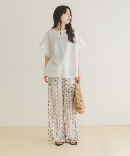 ITEMS URBANRESEARCH(アイテムズ アーバンリサーチ)の「ガライージーワイドパンツ(その他パンツ・レディース・ネイビー/ミント/ホワイト・FREE)」の8枚目の写真