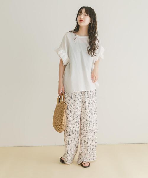 ITEMS URBANRESEARCH(アイテムズ アーバンリサーチ)の「ガライージーワイドパンツ(その他パンツ・レディース・ネイビー/ミント/ホワイト・FREE)」の9枚目の写真