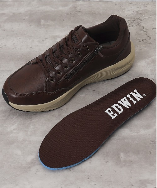 EDWIN(エドウィン)の「EDWIN 透湿・防水 スニーカー(スニーカー・メンズ・ダークブラウン/ブラック・26.5cm/25cm/25.5cm)」の6枚目の写真