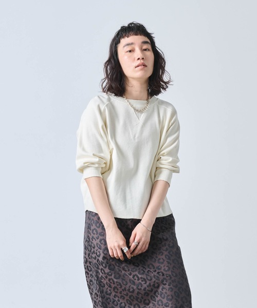 kha:ki（カーキ）の「「KHA:KI / カーキ」HONEYCOMB 8th SLEEVE TOP（Tシャツ/カットソー・レディース・オフホワイト/ブラック/ブラウン・1）」の15枚目の写真