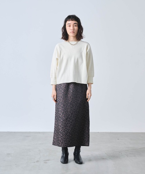 kha:ki（カーキ）の「「KHA:KI / カーキ」HONEYCOMB 8th SLEEVE TOP（Tシャツ/カットソー・レディース・オフホワイト/ブラック/ブラウン・1）」の22枚目の写真