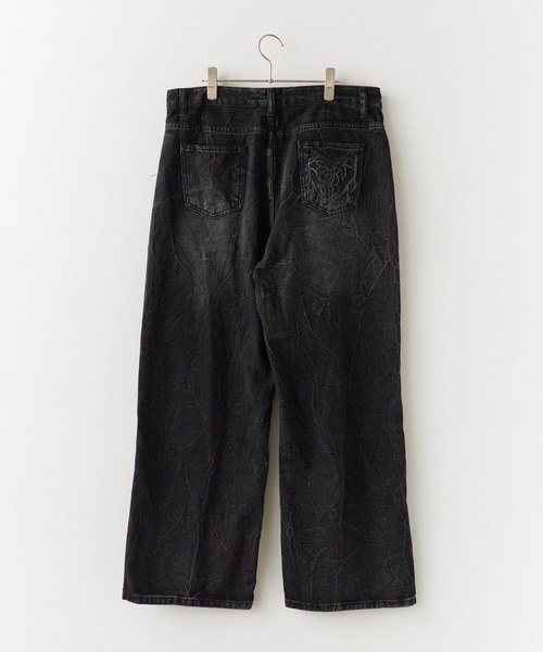 Theater code(シアターコード)の「Washed Crushed Denim Pants/ウォッシュ加工 クラッシュデニムパンツ 秋 秋服メンズ 2026年秋冬(デニムパンツ・メンズ・ブラック・FREE)」の14枚目の写真