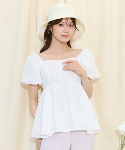 WILLSELECTION（ウィルセレクション）の「2WAYペプラムブラウス（シャツ/ブラウス・レディース・ブラック/オフホワイト/グリーン/ピンク・FREE）」の17枚目の写真