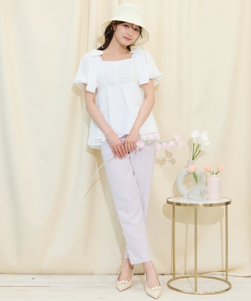 WILLSELECTION（ウィルセレクション）の「2WAYペプラムブラウス（シャツ/ブラウス・レディース・ブラック/オフホワイト/グリーン/ピンク・FREE）」の16枚目の写真