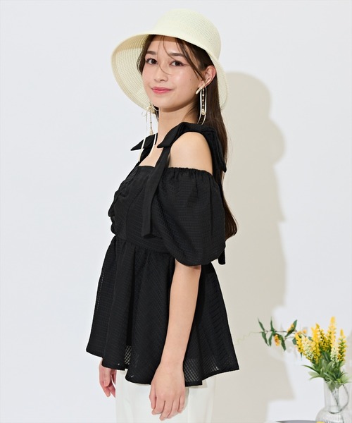WILLSELECTION（ウィルセレクション）の「2WAYペプラムブラウス（シャツ/ブラウス・レディース・ブラック/オフホワイト/グリーン/ピンク・FREE）」の11枚目の写真