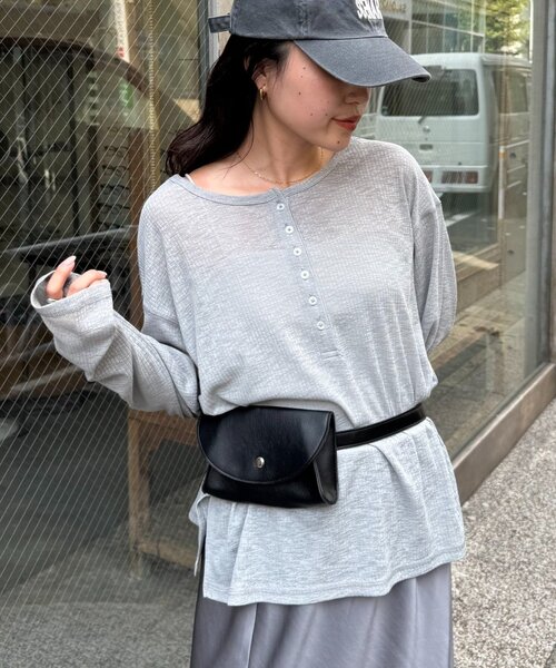 2WAYシアーヘンリーネックTEE（Tシャツ/カットソー）｜CIAOPANIC TYPY