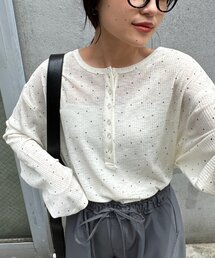 CIAOPANIC TYPY | 【一枚でもレイヤードしても◎】2WAYシアーヘンリーネックTEE(Tシャツ/カットソー)