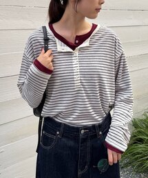 CIAOPANIC TYPY | 2WAYシアーヘンリーネックTEE(Tシャツ/カットソー)