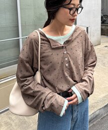 CIAOPANIC TYPY | 【一枚でもレイヤードしても◎】2WAYシアーヘンリーネックTEE(Tシャツ/カットソー)
