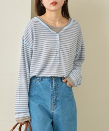 CIAOPANIC TYPY | 【新色追加】2WAYシアーヘンリーネックTEE(Tシャツ/カットソー)