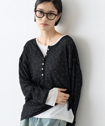 CIAOPANIC TYPY（チャオパニックティピー）の「【一枚でもレイヤードしても◎】2WAYシアーヘンリーネックTEE（Tシャツ/カットソー）」