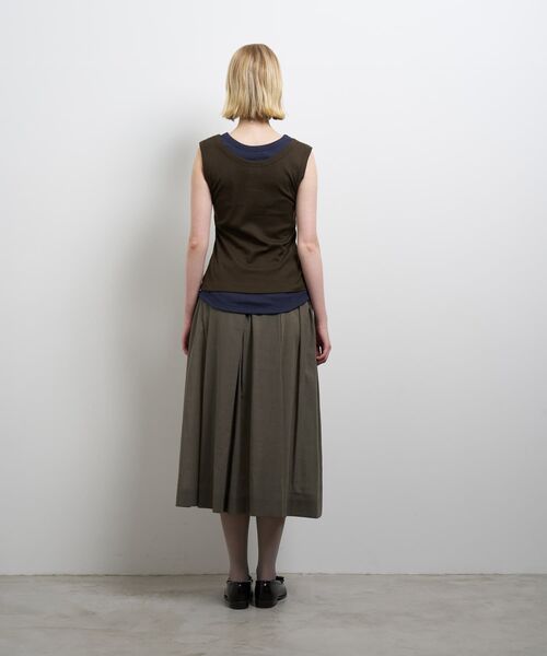 LANVIN en Bleu（ランバンオンブルー）の「レイヤードタンクトップ（Tシャツ/カットソー・レディース・ブラウン/チャコールグレー/ブラック・38）」の6枚目の写真