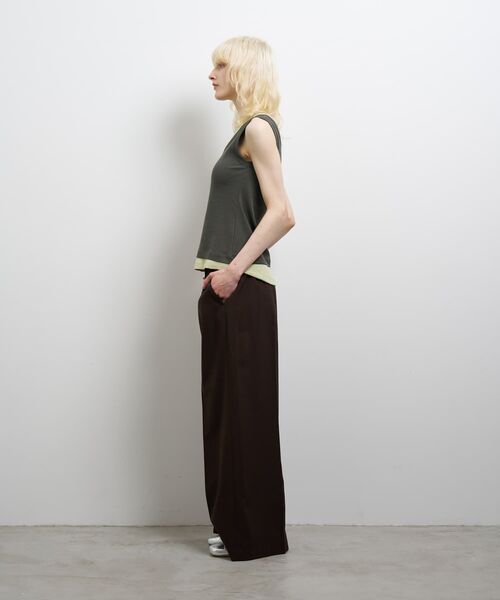 LANVIN en Bleu（ランバンオンブルー）の「レイヤードタンクトップ（Tシャツ/カットソー・レディース・ブラウン/チャコールグレー/ブラック・38）」の19枚目の写真