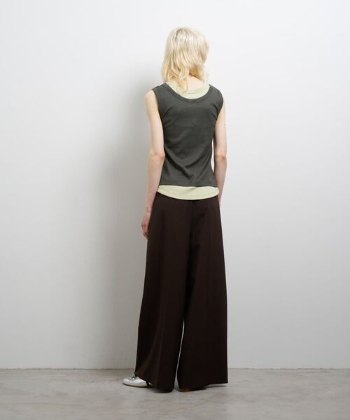 LANVIN en Bleu（ランバンオンブルー）の「レイヤードタンクトップ（Tシャツ/カットソー・レディース・ブラウン/チャコールグレー/ブラック・38）」の20枚目の写真