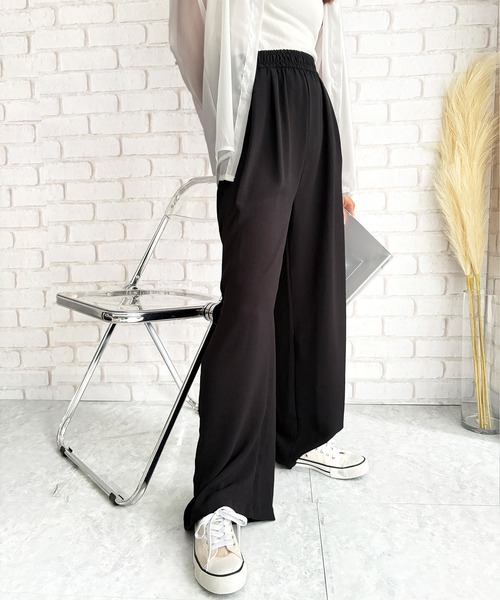 Dewlily（デューリリー）の「毎日履きたくなる 体型カバーも叶う、ストレスフリーでおしゃれ見え◎ワイドリラックスパンツ（その他パンツ・レディース・ベージュ/イエロー/グレー/ブラック・XL/S/M/L）」の7枚目の写真