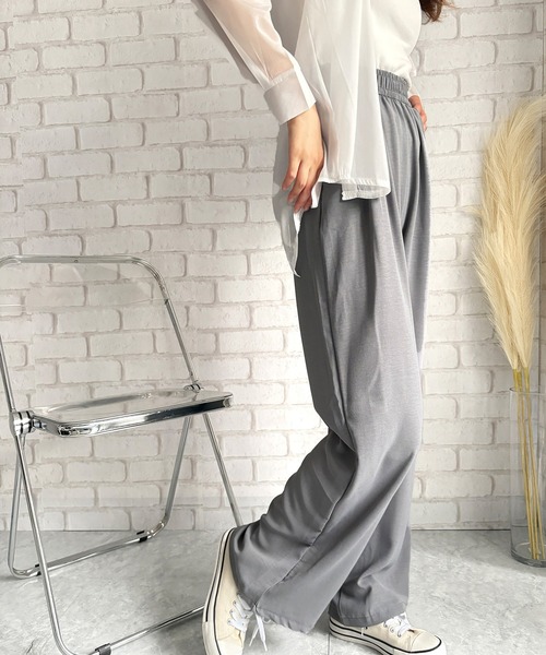 Dewlily（デューリリー）の「毎日履きたくなる 体型カバーも叶う、ストレスフリーでおしゃれ見え◎ワイドリラックスパンツ（その他パンツ・レディース・ベージュ/イエロー/グレー/ブラック・XL/S/M/L）」の18枚目の写真