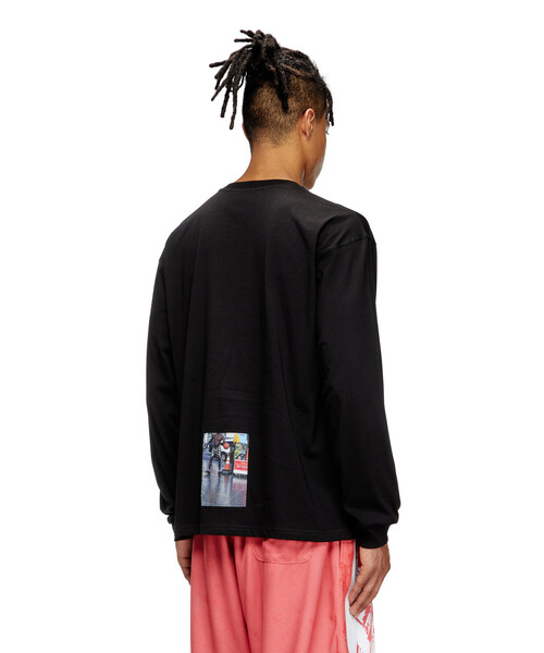 DIESEL（ディーゼル）の「メンズ 長袖Tシャツ T-BOXT-LS-T5（Tシャツ/カットソー・メンズ・ブラック/オフホワイト・MEDIUM/X-SMALL/X-LARGE/SMALL/LARGE/XXX-LARGE/XX-LARGE）」の4枚目の写真