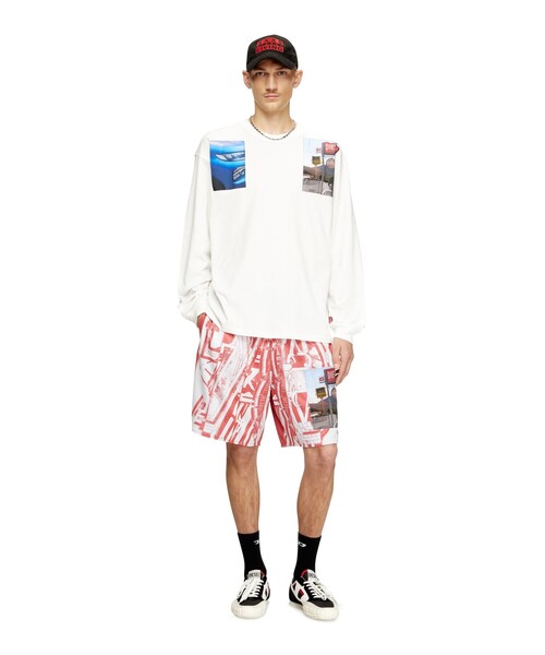 DIESEL（ディーゼル）の「メンズ 長袖Tシャツ T-BOXT-LS-T5（Tシャツ/カットソー・メンズ・ブラック/オフホワイト・MEDIUM/X-SMALL/X-LARGE/SMALL/LARGE/XXX-LARGE/XX-LARGE）」の7枚目の写真