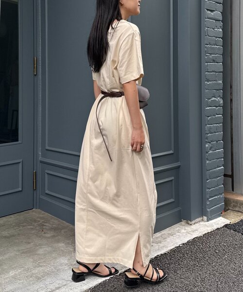 CIAOPANIC TYPY(チャオパニックティピー)の「前後2wayヘンリーネックカットワンピース/接触冷感(ワンピース・レディース・キャメル/グレー系その他/ブラック・ONE SIZE)」の16枚目の写真