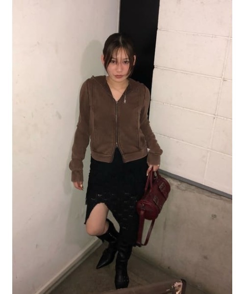 LAGUA GEM(ラグアジェム)の「WASH VINTAGE フーディ(パーカー・レディース・カーキ/ブラウン/ブラック・FREE)」の16枚目の写真