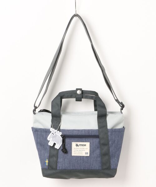 moz（モズ）の「【MOZ】モズ　多層ポケット2WAYショルダーバッグ　ZZEI-33（ショルダーバッグ・レディース・ネイビー/ブラック/トリコロール・ONE SIZE）」の2枚目の写真