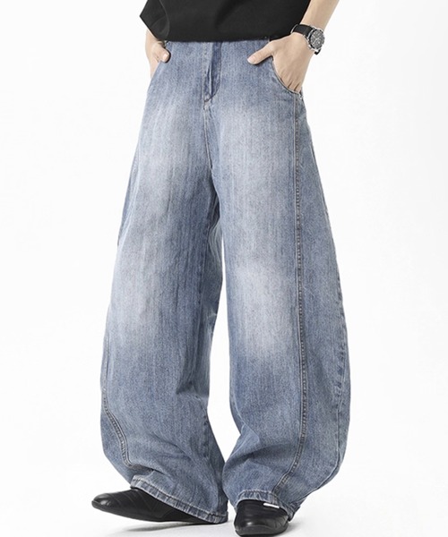 ライトウォッシュバギーデニムパンツ WO25S12PT06【WB ORIGINALS】