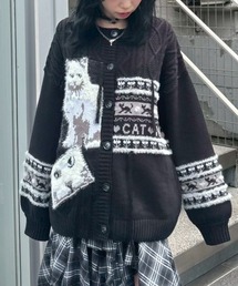 Candy Stripper | CAT LOVER KNIT カーディガン(カーディガン/ボレロ)