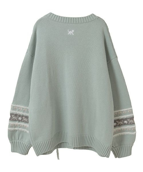 Candy Stripper（キャンディストリッパー）の「CAT LOVER KNIT カーディガン（カーディガン/ボレロ・レディース・ブルー/アイボリー/ブラック・FREE）」の6枚目の写真