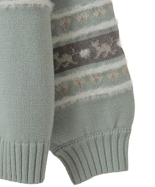 Candy Stripper（キャンディストリッパー）の「CAT LOVER KNIT カーディガン（カーディガン/ボレロ・レディース・ブルー/アイボリー/ブラック・FREE）」の11枚目の写真