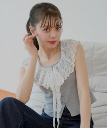 〈1着2249円の激安値〉チコ　ロゴタンクトップ＆シースルートップス　2色 1着2249円の激安値〉チコ ロゴタンクトップ＆シースルートップス