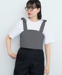 キャミソール MUSUBI ボーダー ビスチェ マルチボーダーニットキャミソール SPIRALGIRL│SPIRALGIRL