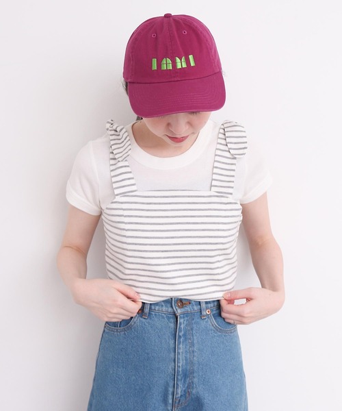 I am I in fact...（アイアムアイインファクト）の「●MUSUBI ボーダー ビスチェ（キャミソール・レディース・ブラック/グレー・FREE）」の10枚目の写真